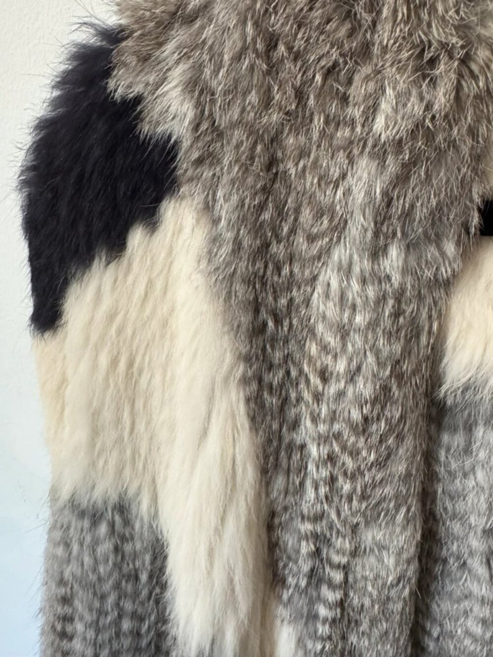 Vince Colorblock Rabbit Fur Vest XS/S - Picture 6 of 6